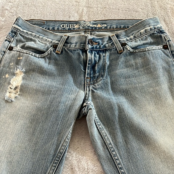 Guess premium low rise bootcut vintage distressed jeans. Size 28 - Picture 1 of 6